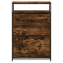 vidaXL füstös tölgy színű szerelt fa cipőszekrény 75x34x112 cm