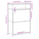 vidaXL füstös tölgy színű szerelt fa cipőszekrény 75x34x112 cm