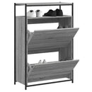 vidaXL szürke sonoma színű szerelt fa cipősszekrény 75x34x112 cm