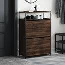 vidaXL barna tölgyszínű szerelt fa cipősszekrény 75 x 34 x 112 cm