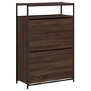 vidaXL barna tölgyszínű szerelt fa cipősszekrény 75 x 34 x 112 cm