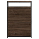 vidaXL barna tölgyszínű szerelt fa cipősszekrény 75 x 34 x 112 cm