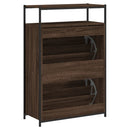 vidaXL barna tölgyszínű szerelt fa cipősszekrény 75 x 34 x 112 cm