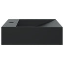 vidaXL matt fekete ásványöntvény/márványöntvény mosdó 50x38x11 cm
