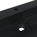 vidaXL matt fekete ásványöntvény/márványöntvény mosdó 50x38x11 cm