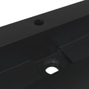 vidaXL matt fekete ásványöntvény/márványöntvény mosdó 120 x 46 x 11 cm