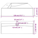 vidaXL matt fekete ásványöntvény/márványöntvény mosdó 120 x 46 x 11 cm