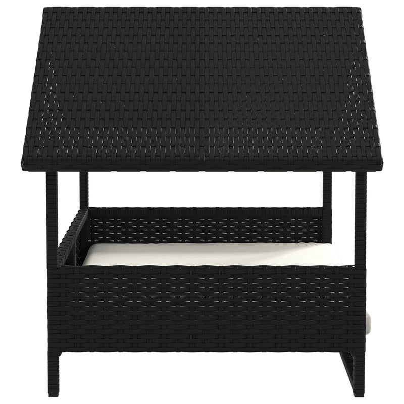 vidaXL polyrattan kutyaház párnával