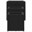 vidaXL 3 db fekete polyrattan kerti ültetőláda