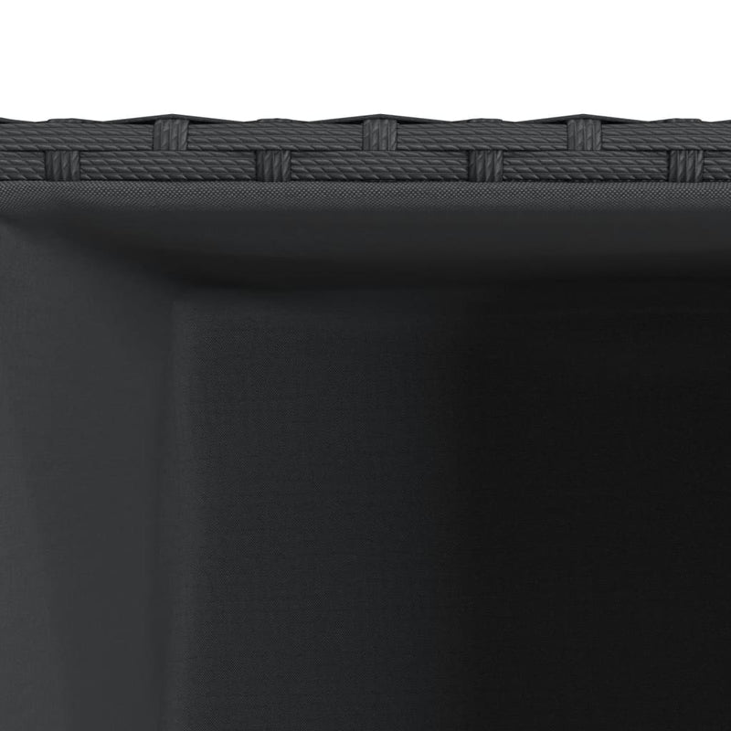 vidaXL 3 db fekete polyrattan kerti ültetőláda