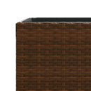vidaXL 3 db barna polyrattan kerti ültetőláda