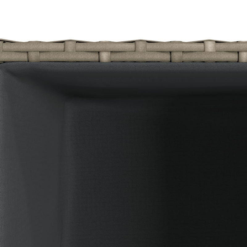 vidaXL 3 db szürke polyrattan kerti ültetőláda