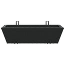 vidaXL 2 db fekete polyrattan növénytartó horoggal