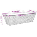 vidaXL 2 db fekete polyrattan növénytartó horoggal