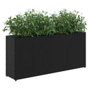 vidaXL fekete polyrattan kerti ültetőláda 2 cseréppel 90x20x40 cm