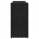vidaXL fekete polyrattan kerti ültetőláda 2 cseréppel 90x20x40 cm