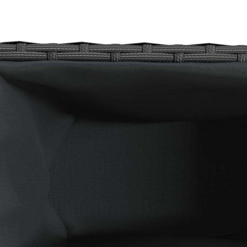 vidaXL fekete polyrattan kerti ültetőláda 2 cseréppel 90x20x40 cm