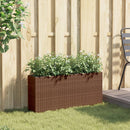 vidaXL barna polyrattan kerti ültetőláda 2 cseréppel 90x20x40 cm