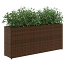 vidaXL barna polyrattan kerti ültetőláda 2 cseréppel 90x20x40 cm
