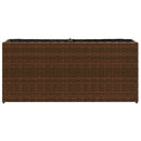 vidaXL barna polyrattan kerti ültetőláda 2 cseréppel 90x20x40 cm