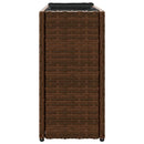 vidaXL barna polyrattan kerti ültetőláda 2 cseréppel 90x20x40 cm