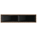 vidaXL barna polyrattan kerti ültetőláda 2 cseréppel 90x20x40 cm