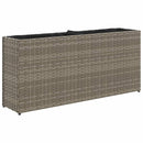 vidaXL szürke polyrattan kerti ültetőláda 2 cseréppel 90x20x40 cm