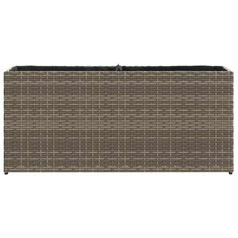 vidaXL szürke polyrattan kerti ültetőláda 2 cseréppel 90x20x40 cm