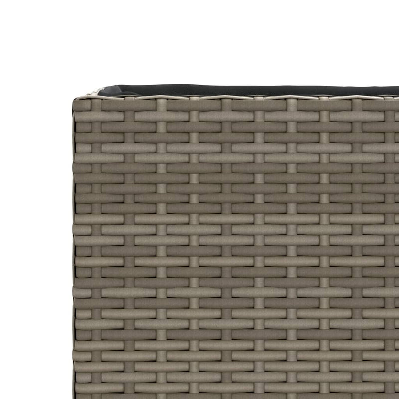 vidaXL szürke polyrattan kerti ültetőláda 2 cseréppel 90x20x40 cm