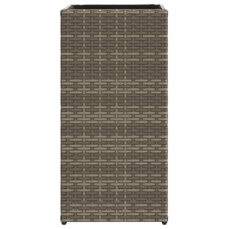 vidaXL szürke polyrattan kerti ültetőláda 30x30x60 cm
