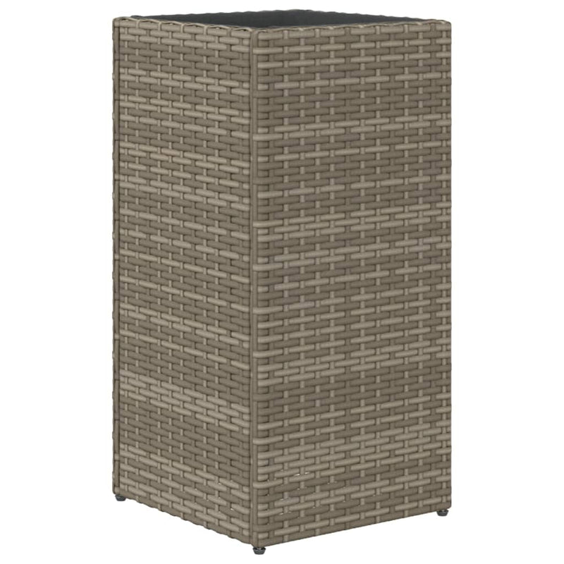 vidaXL szürke polyrattan kerti ültetőláda 30x30x60 cm