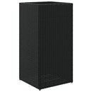 vidaXL fekete polyrattan kerti ültetőláda 40x40x80 cm