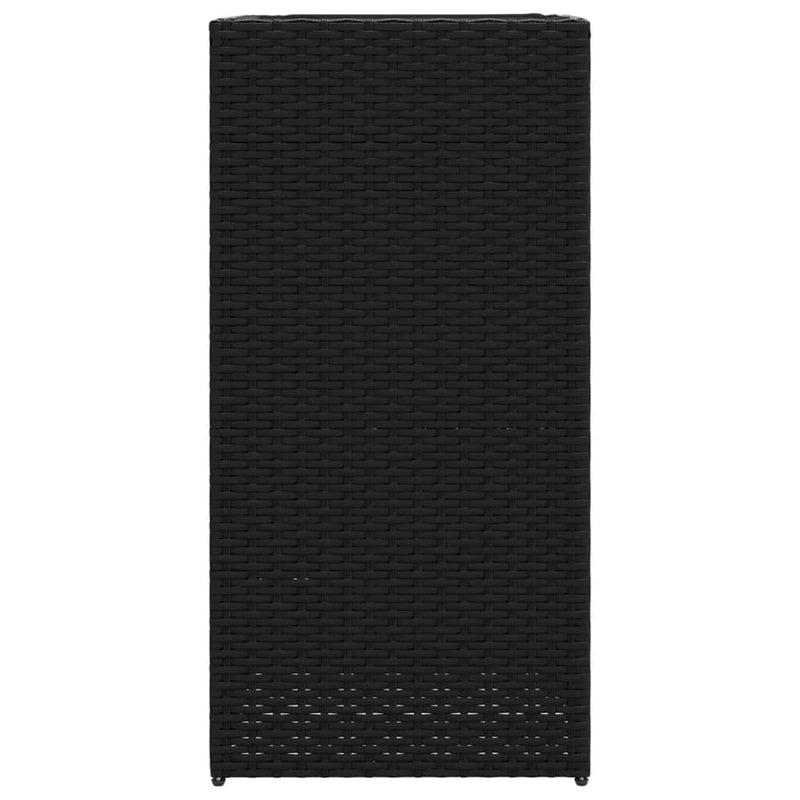 vidaXL fekete polyrattan kerti ültetőláda 40x40x80 cm