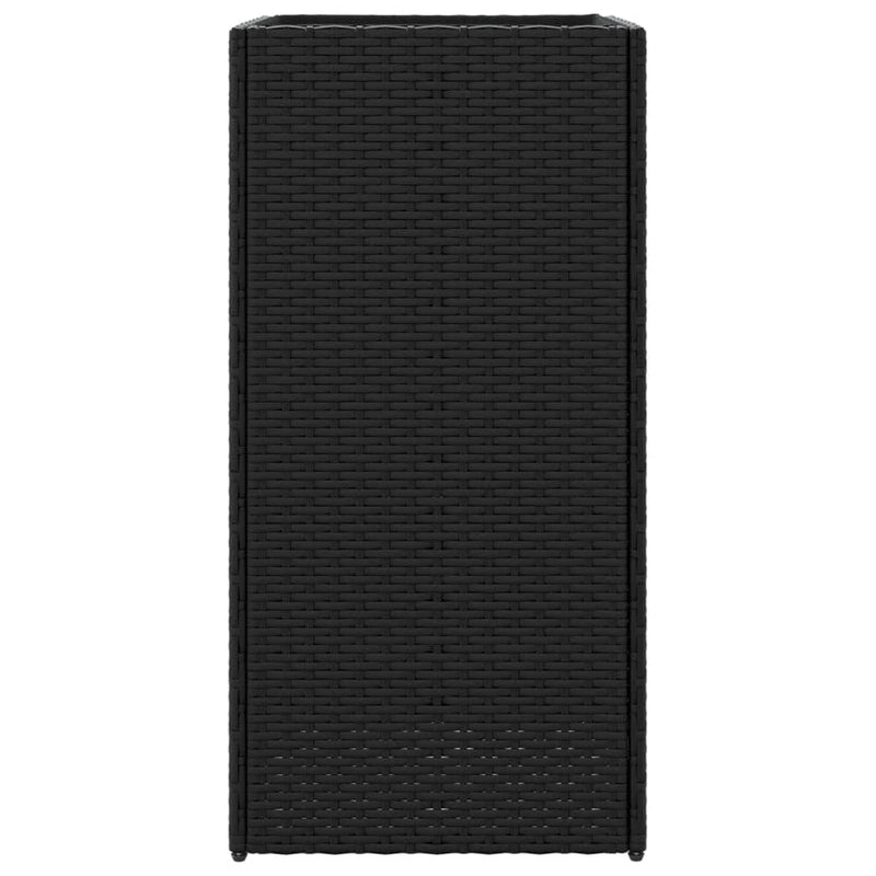 vidaXL fekete polyrattan kerti ültetőláda 40x40x80 cm