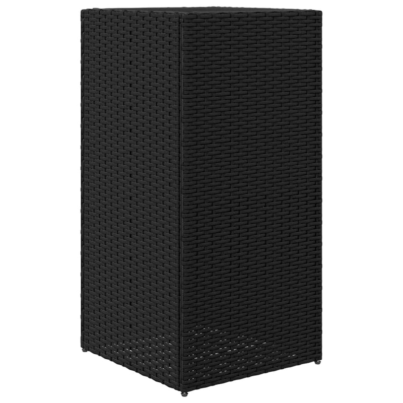 vidaXL fekete polyrattan kerti ültetőláda 40x40x80 cm