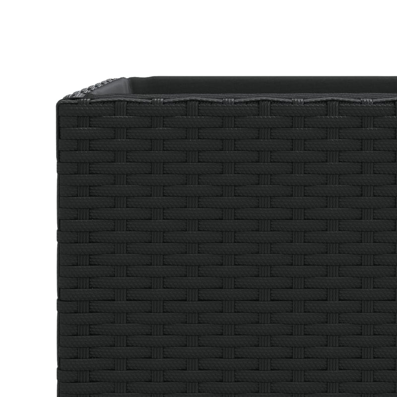 vidaXL fekete polyrattan kerti ültetőláda 40x40x80 cm