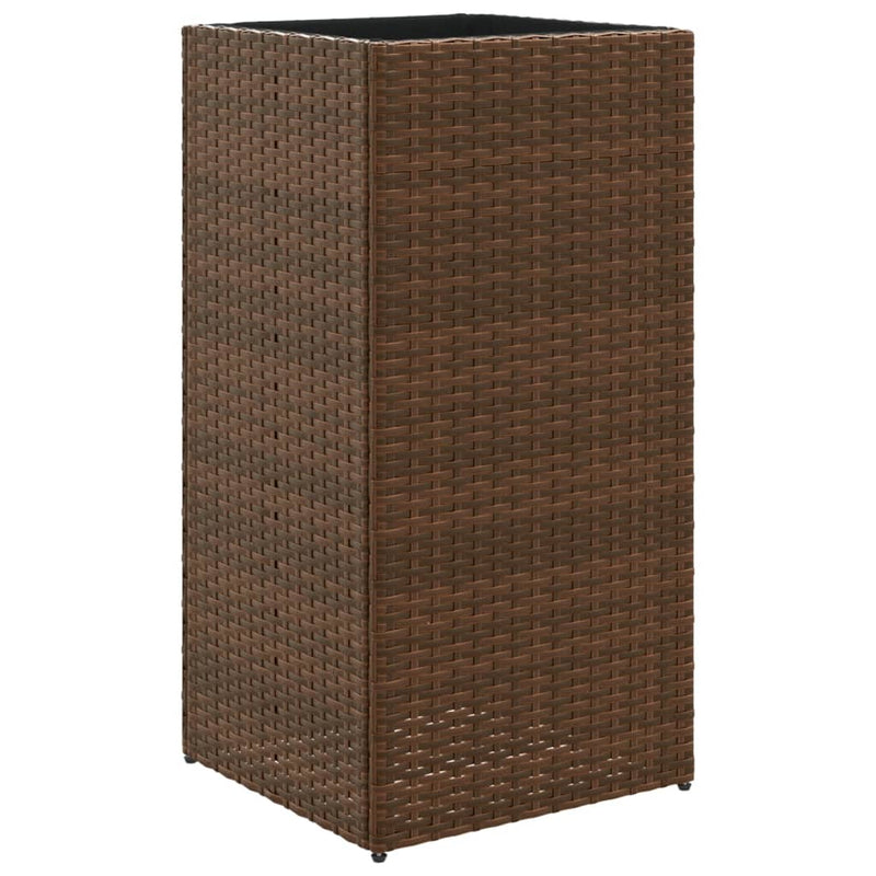 vidaXL barna polyrattan kerti ültetőláda 40x40x80 cm