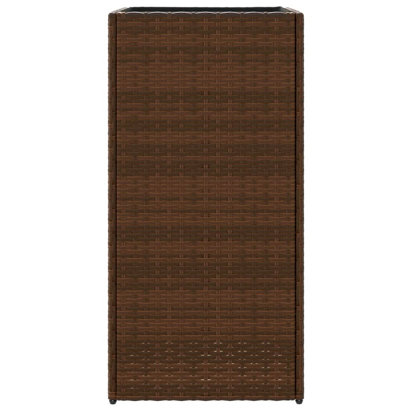 vidaXL barna polyrattan kerti ültetőláda 40x40x80 cm