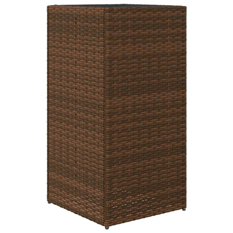 vidaXL barna polyrattan kerti ültetőláda 40x40x80 cm