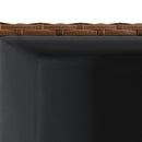 vidaXL barna polyrattan kerti ültetőláda 40x40x80 cm