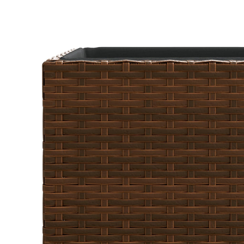 vidaXL barna polyrattan kerti ültetőláda 40x40x80 cm