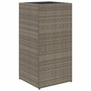 vidaXL szürke polyrattan kerti ültetőláda 40x40x80 cm