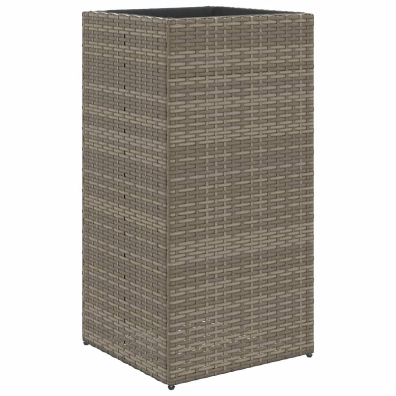 vidaXL szürke polyrattan kerti ültetőláda 40x40x80 cm