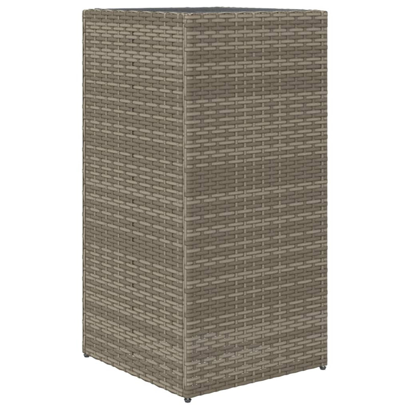 vidaXL szürke polyrattan kerti ültetőláda 40x40x80 cm