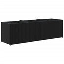 vidaXL fekete polyrattan kerti ültetőláda 3 cseréppel 105x30x32 cm