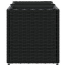 vidaXL fekete polyrattan kerti ültetőláda 3 cseréppel 105x30x32 cm