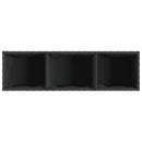 vidaXL fekete polyrattan kerti ültetőláda 3 cseréppel 105x30x32 cm