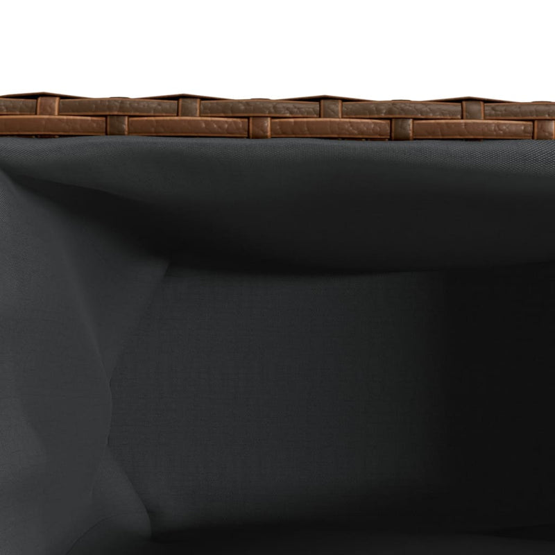 vidaXL barna polyrattan kerti ültetőláda 3 cseréppel 105x30x32 cm