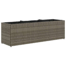 vidaXL szürke polyrattan kerti ültetőláda 3 cseréppel 105x30x32 cm