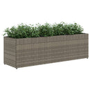 vidaXL szürke polyrattan kerti ültetőláda 3 cseréppel 105x30x32 cm